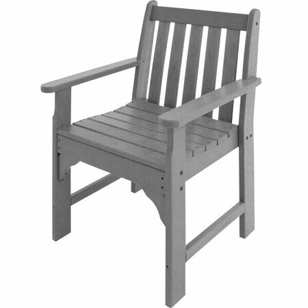 POLYWOOD GNB24GY Vineyard Slate Grey Garden Arm Chair 633GNB24GY
